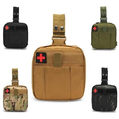 Outdoor Tactical Multifunctional Leg Bag MOLLE Accessory Small Nylon Grocery Bag Emergency Medical Kit