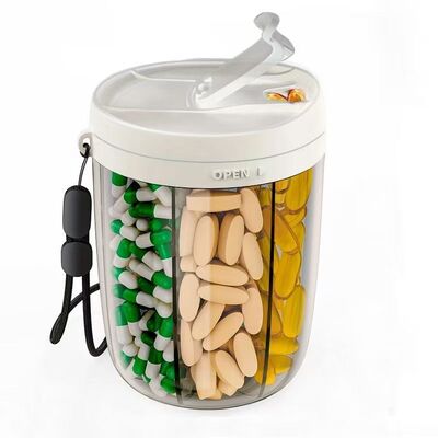 Family Large Pill Bottle Organizer, Supplement Organizer for Holding 6 Various Vitamins,with Wide Opening